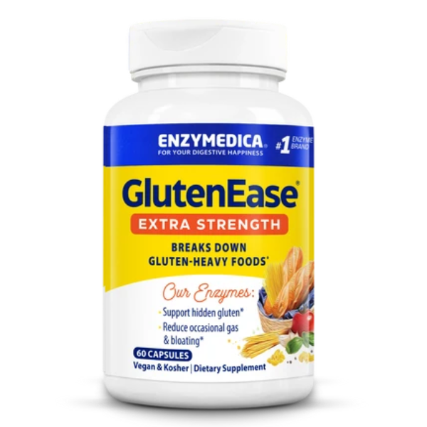 CC GlutenEase™ Extra Fuerte para Gluten y Lacteos (60 caps), Enzymedica