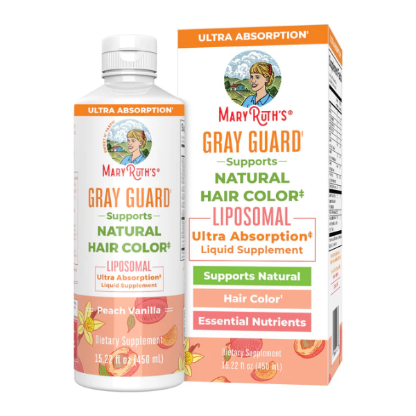 Gray Guard Liposomal Sabor Vainilla Durazno (15.22 oz/450ml), Mary Ruth´s