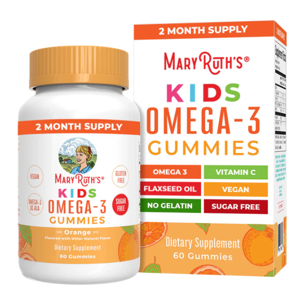 Omega-3 Vegano Para Niños (60 gomitas), Mary Ruth´s