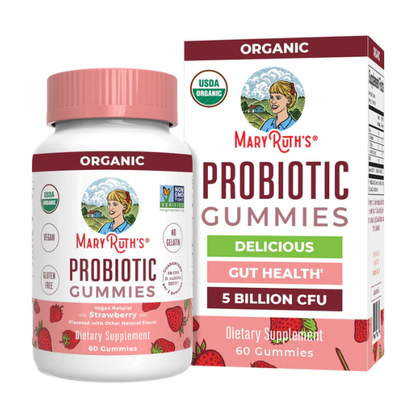 Probiotico Sabor Fresa (60 gomitas), Mary Ruth´s
