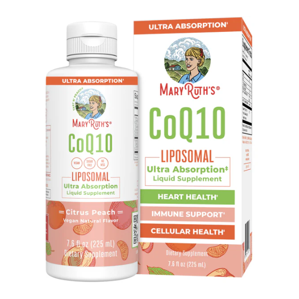 CoQ10 Liposomal Sabor Melocotón Cítrico (7.5 fl oz/225ml), Mary Ruth´s