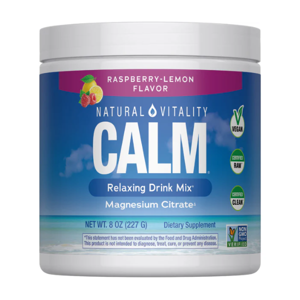 CALM Citrato de Magnesio Sabor Limonada de Frambuesa (227 g), Natural Vitality, CALM.