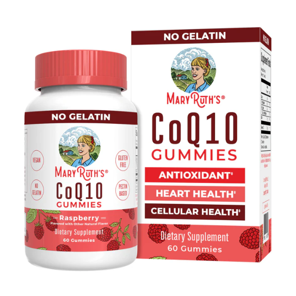 CoQ10 Coenzima sabor Frambuesa (60 gomitas), Mary Ruth´s