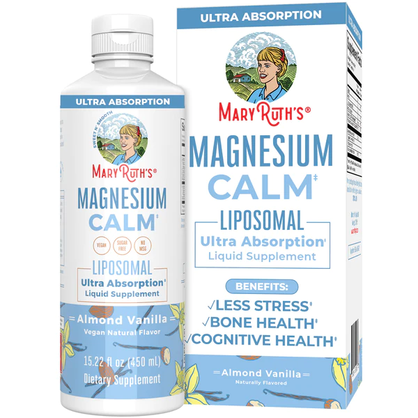 Magnesio Liposomal sabor Almendra y Vainilla (15.22 fl oz/450ml), Mary Ruth´s