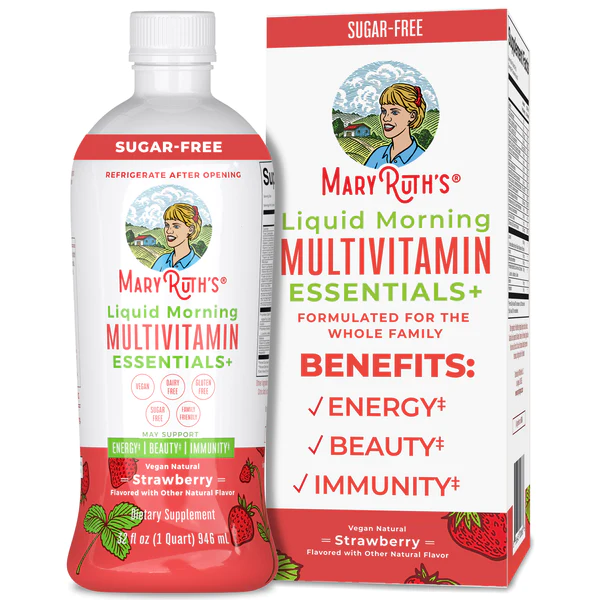 Multivitaminico Matutino Sabor Fresa (32 fl oz /946ml), Mary Ruth´s