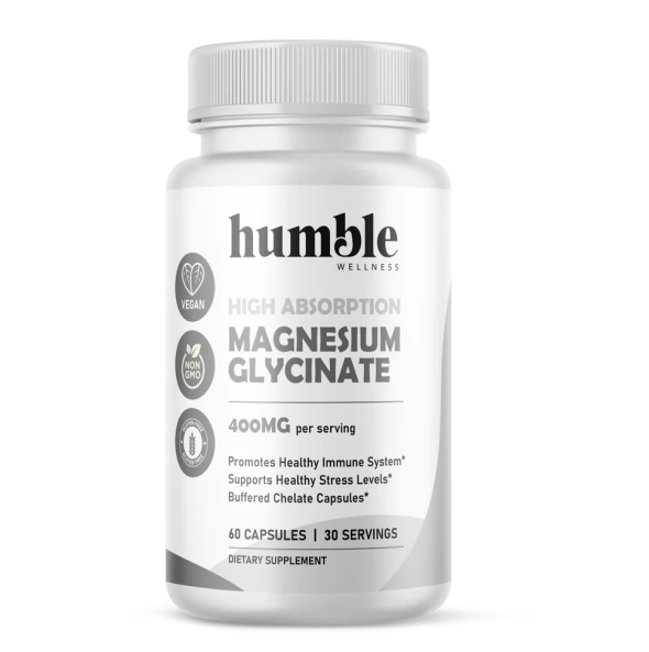 Glicinato de Magnesio de Alta Absorcion 400 mg (60 caps), Humble