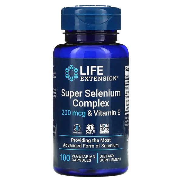 Super Selenio Complex con Vitamina E, 200 mcg (100 veg caps), Life Extension