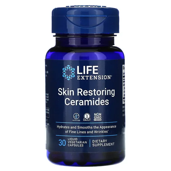 Ceramidas Restauradoras De La Piel (30 veg caps líquidas), Life Extension