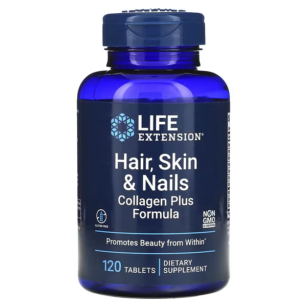 Colageno Plus para Cabello, Piel & Uñas (120 tabs), Life Extension
