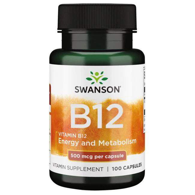 Vitamina B12 (Cianocobalamina) 500 mcg (100 caps) , Swanson