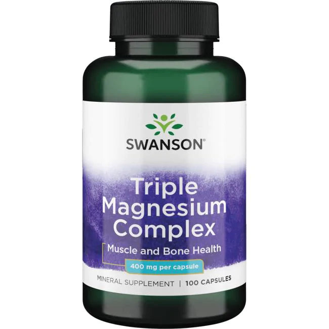 Complejo Triple de Magnesio 400mg (100 caps), Swanson