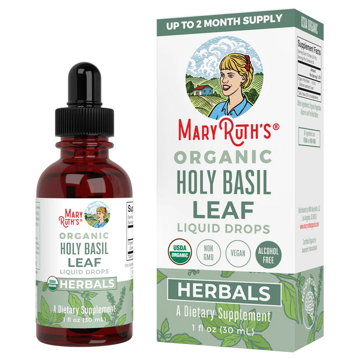 Hoja de Albahaca Sagrada Orgánica, Liquido (1 fl oz/30ml), Mary Ruth´s