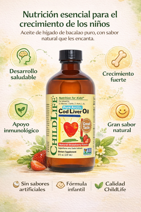 Aceite de Hígado de Bacalao para Niños (8 fl oz 237ml), Child Life