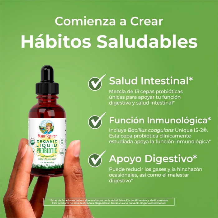 Probiótico Orgánico, apoyo inmunologico, Liquido 60 ml (2 fl oz), MaryRuth's