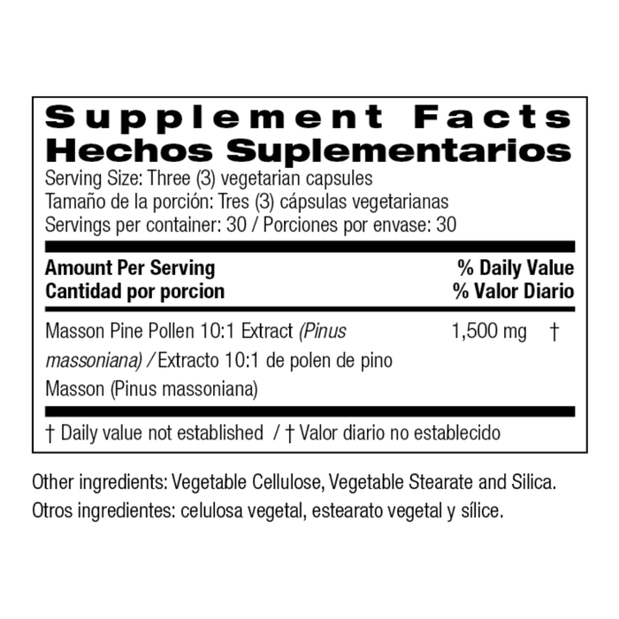 Polen de Pino 1500 mg (90 caps), Bio Nutrition