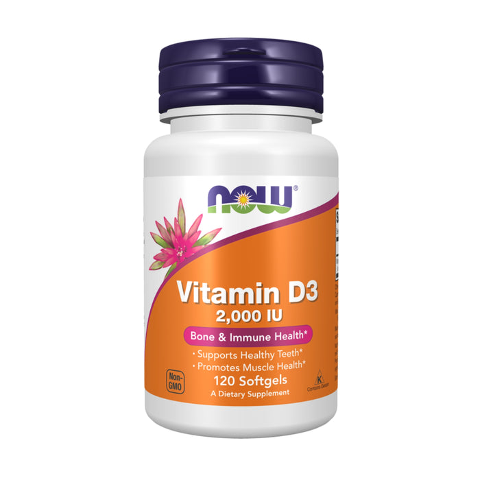 Now - Vitamina D3 2000 IU (120 softgels)