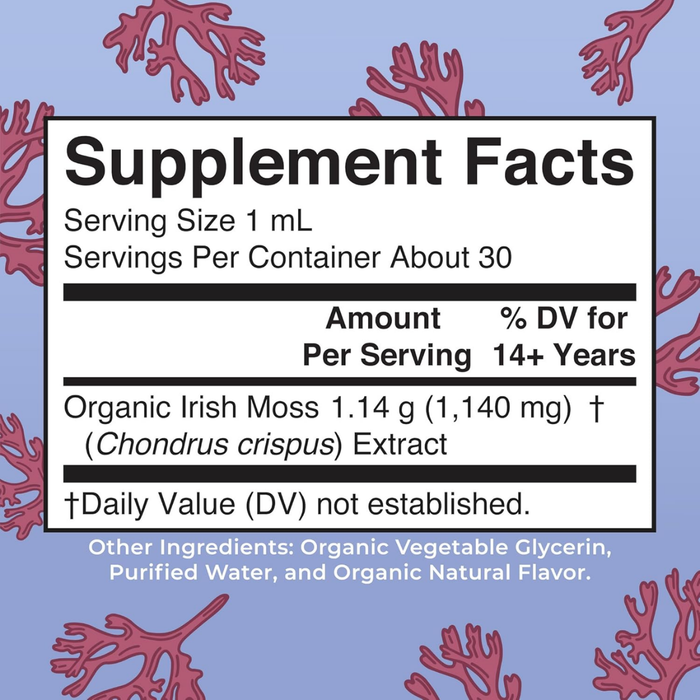 Organic Sea Moss Liquid Drops 1oz (30ml) Mary Ruth