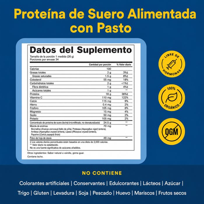 Proteína de Whey Sabor Vainilla Francesa Whey Factors® 907 g (2 lb), Natural Factors (2 lb 907 g), Natural Factors