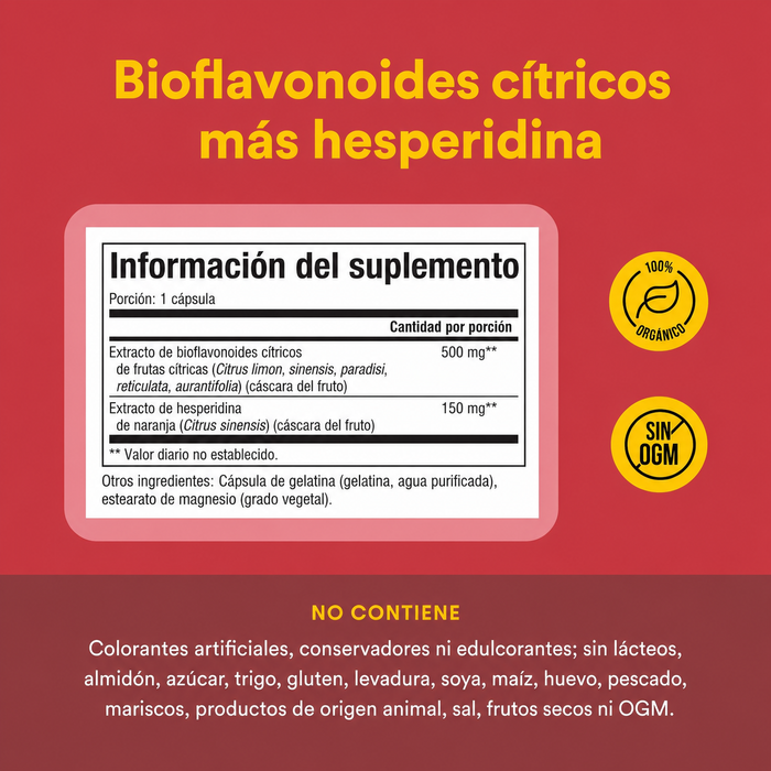 Bioflavonoides Citricos  650 mg (90 caps), Natural Factors
