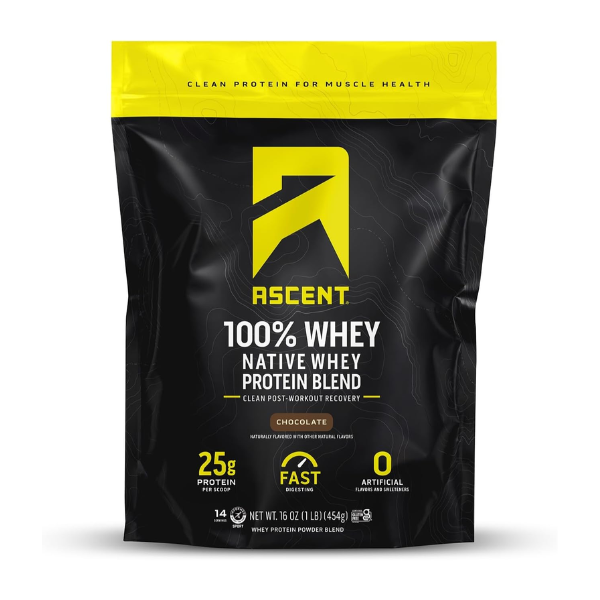 Proteína de Whey Sabor Chocolate (1 lb 454 g), Ascent