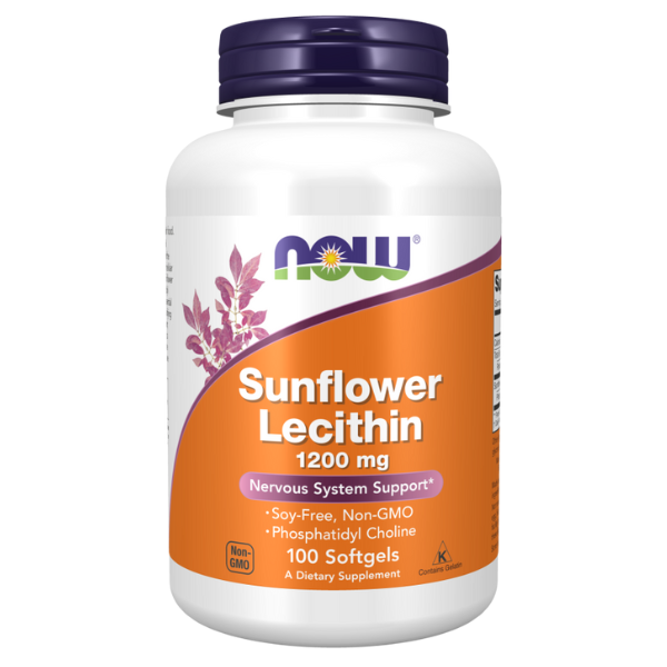 Lecitina De Girasol 1200mg (100 softgels) Libre de Soya