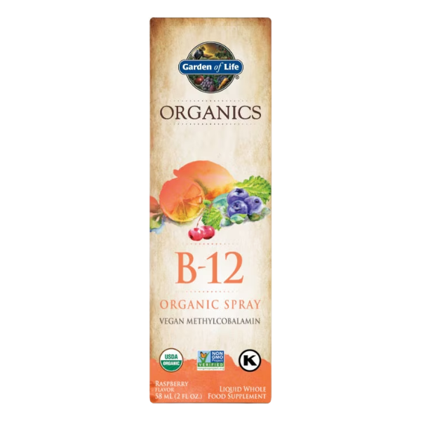 Vitamina B-12 Sabor Frambuena, Spray (2 oz 58 ml), Garden of Life