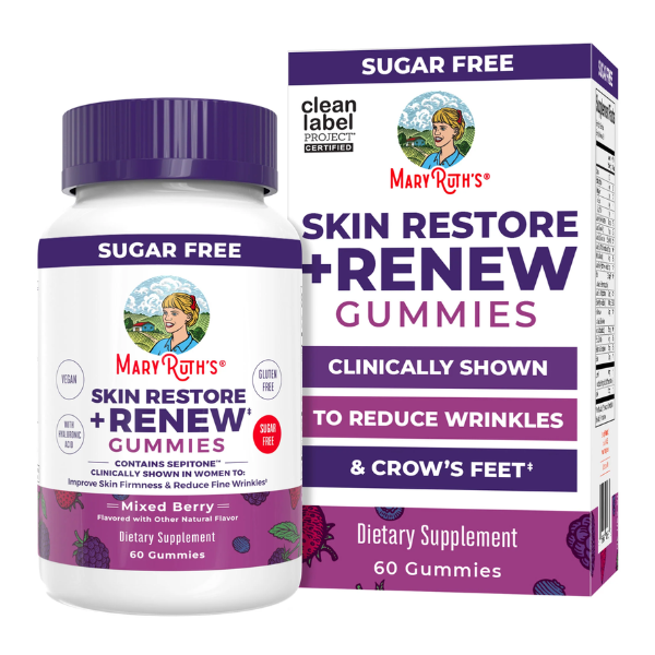 Piel Restaurada y Renovada Sabor Frutos Rojos (60 gomitas), MaryRuth's
