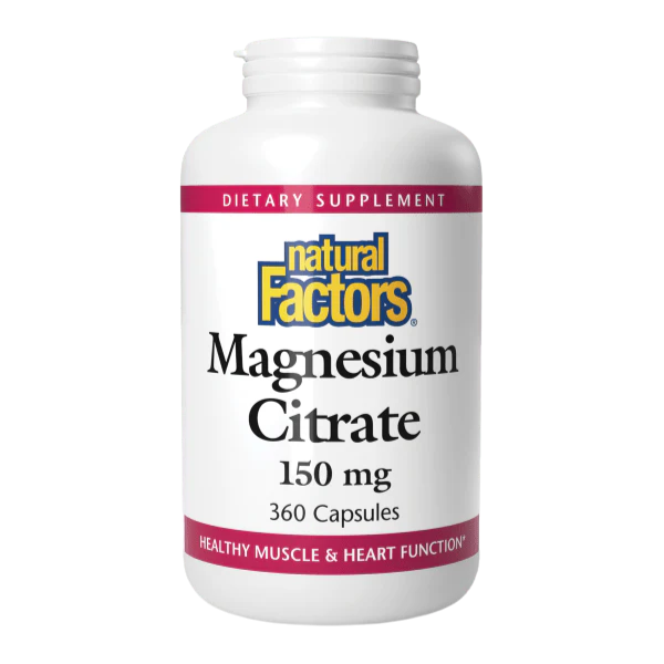 Citrato de Magnesio 150 mg (360 caps), Natural Factors