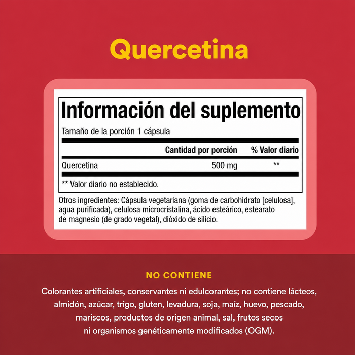 Quercetina 500 mg (60 vcap), Natural Factors