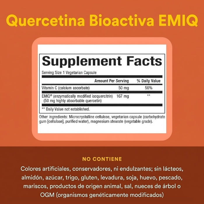 Quercetina Bioactiva EMIQ® (60 veg caps), Natural Factors