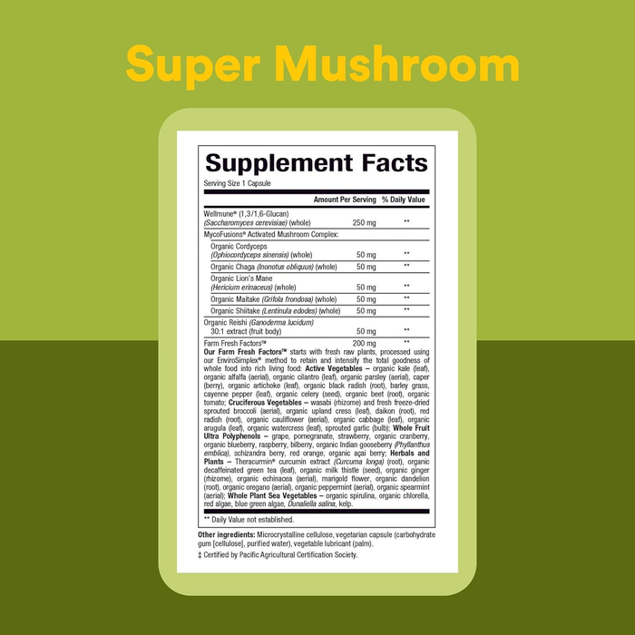 EX Whole Earth & Sea® Super Hongo (30 vcap), Natural Factors