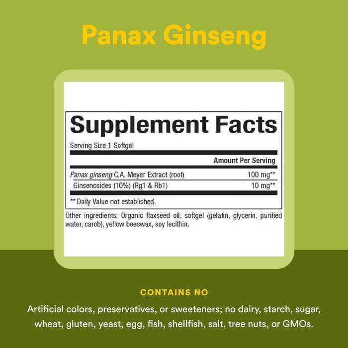 EX Panax Ginseng, HerbalFactors® (60 softgels), Natural Factors