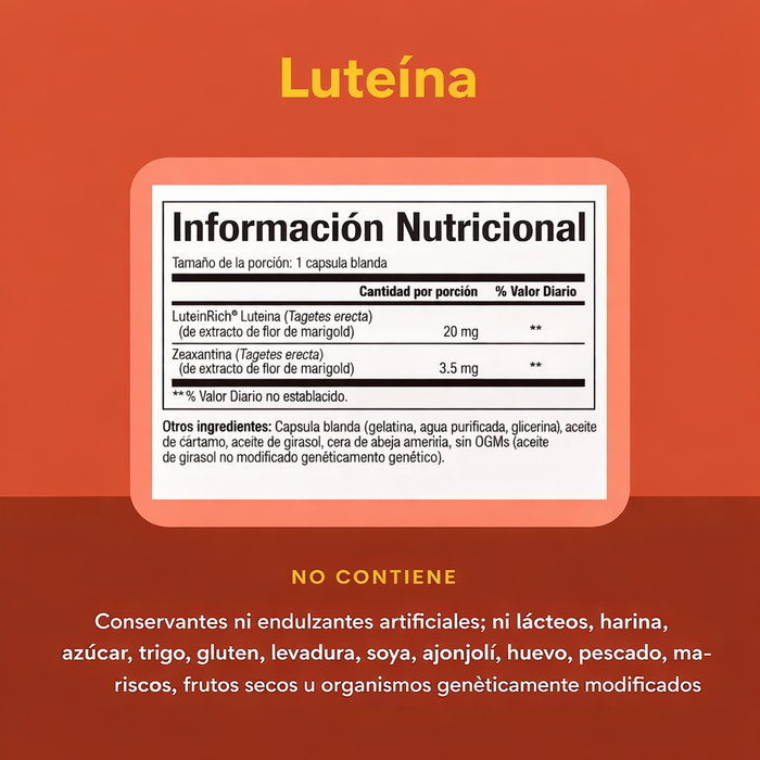 Luteina 20 mg (30 softgels), Natural Factors
