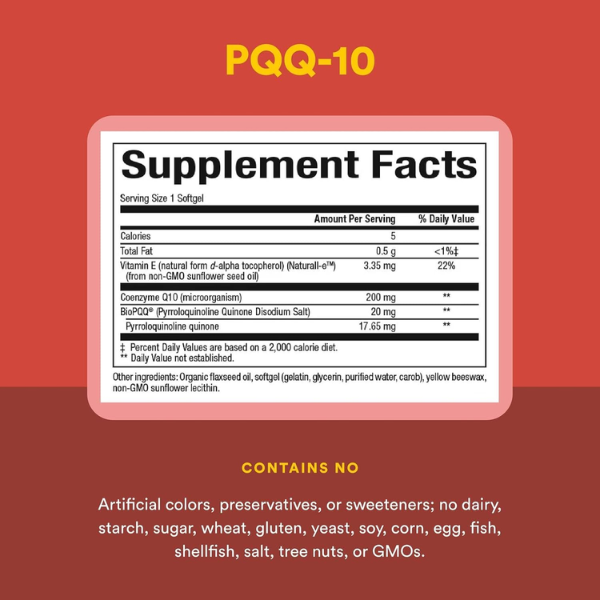 PQQ-10, Apoyo a la Mitocondria (30 softgels), Natural Factors