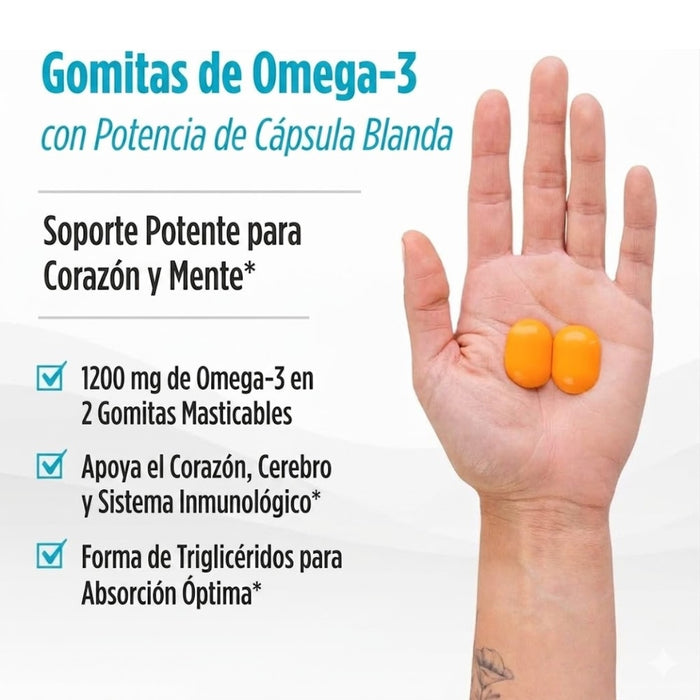 Ultimate Omega sin Azúcar Sabor Naranja (54 Gomitas), Nordic Naturals