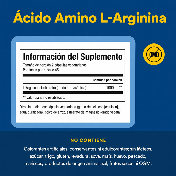 L-Arginina 500 mg (90 vcap), Natural Factors