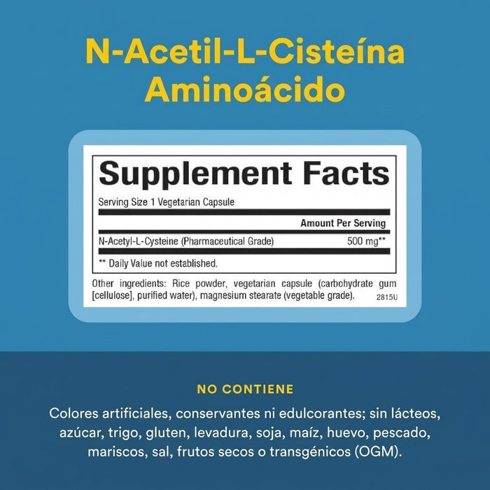 NAC N-Acetil-L-Cisteina 600 mg (60 vcap), Natural Factors