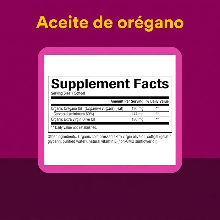 Aceite de Oregano 180 mg (30 softgels), Natural Factors