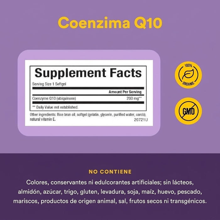 Coenzima Q10 200 mg (30 softgels), Natural Factors