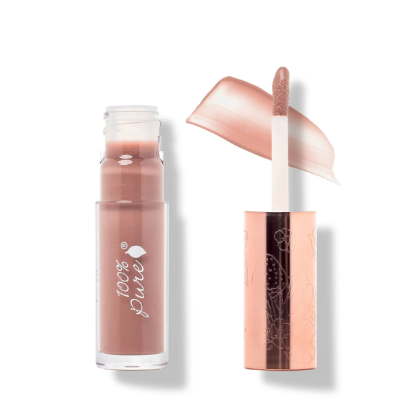 Lip Gloss con Pigmento Frutal® Pink Caramel (0.141 fl oz 4.17 ml), 100% Pure