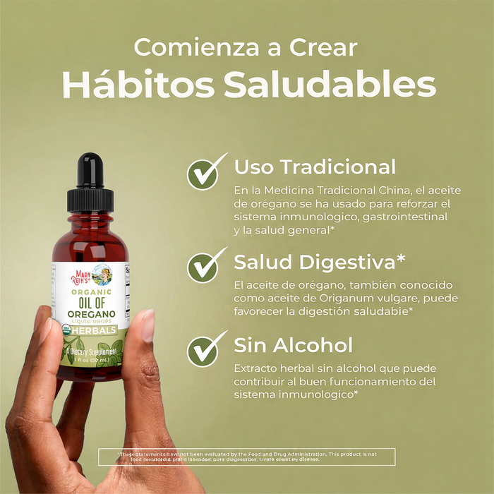 Aceite de Oregano Organico, Liquido 30 ml (1 fl oz), Mary Ruth's