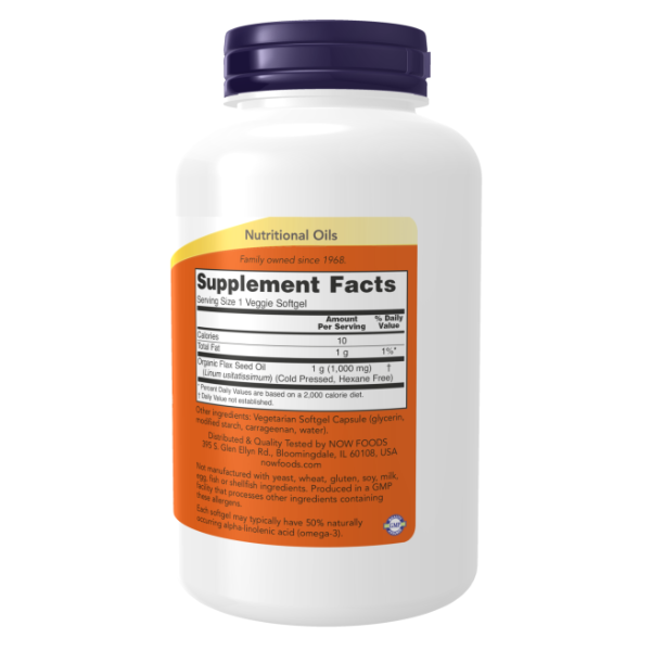 Aceite de Linaza Vegano 1000mg (120 veg caps)
