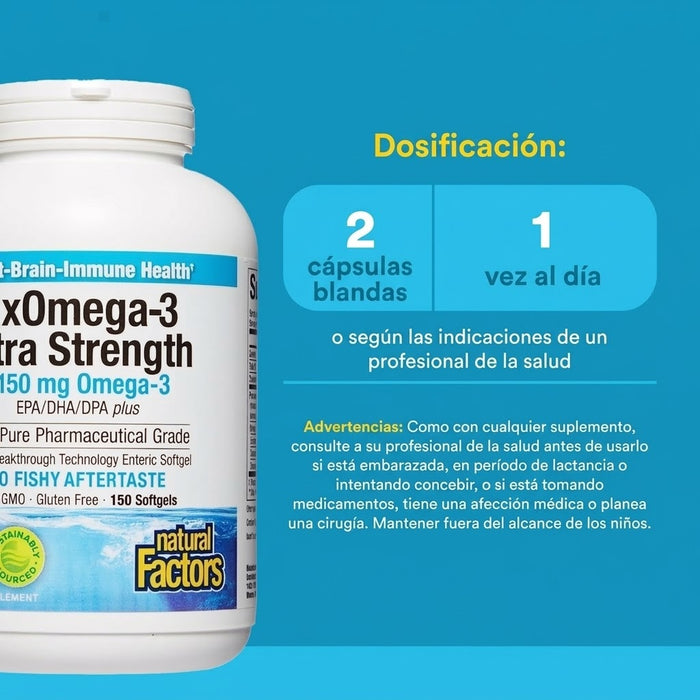 RxOmega-3 Ultra Resistencia 2,150 mg EPA/DHA/DPA Enteripure® (60 softgels), Natural Factors