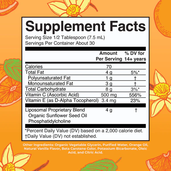Liposomal Vitamin C Megadose 7.6oz (225ml) Mary Ruth