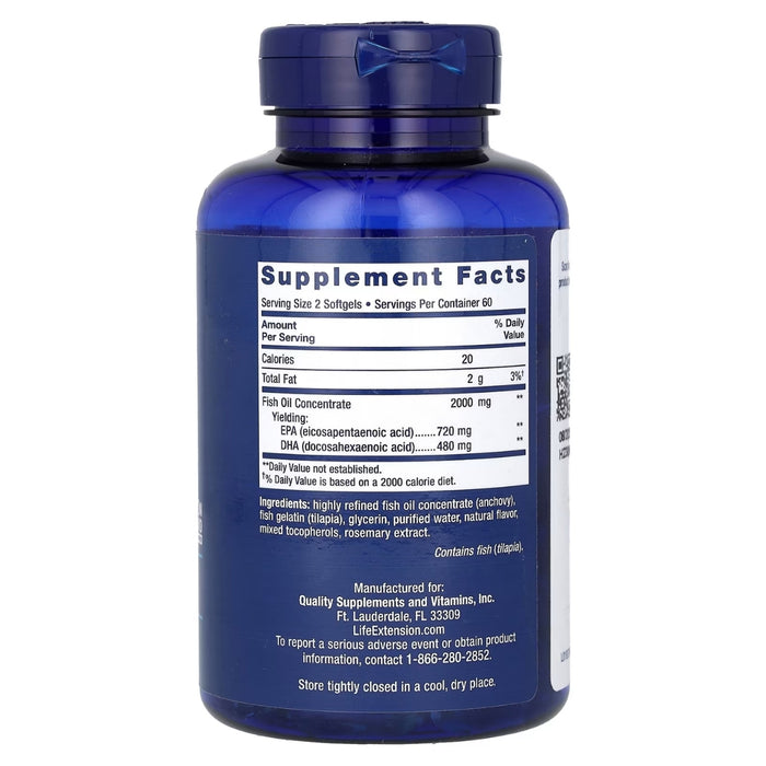 Mega EPA/DHA Omega-3 (120 softgels), Life Extension
