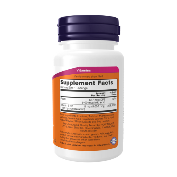 Vitamin B-12 5000 mcg (60 Tablets) /Vitamin B-12 5000 mcg + Folic Acid