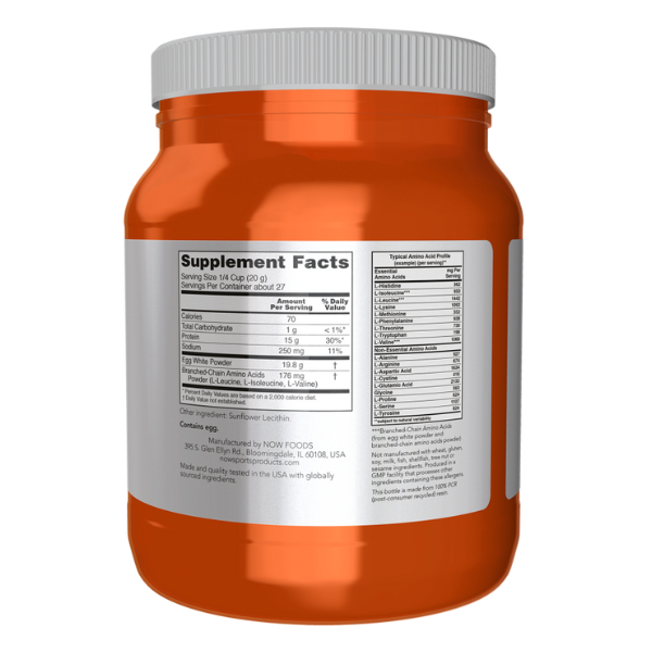 Proteina de Clara de Huevo Sin Sabor (1.2lb/544gr)