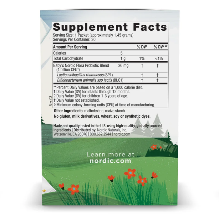 Probióticos para Bebés, Polvo (30 packs), Nordic Naturals