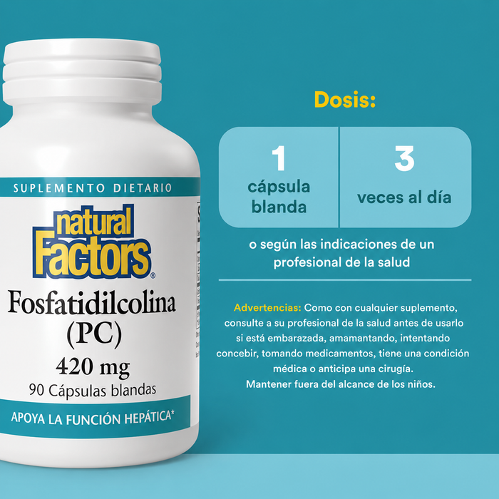 Fosfatidilcolina 420 mg (90 softgels), Natural Factors
