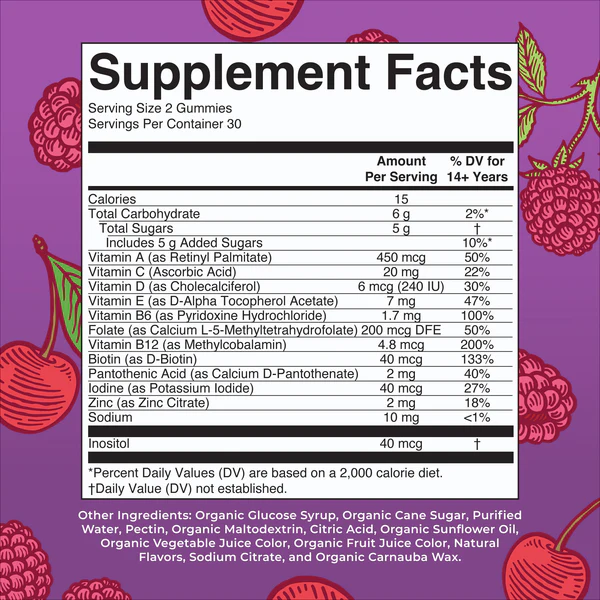 Men's Organic Multivitamin Gummies 60 Gummies Mary Ruth